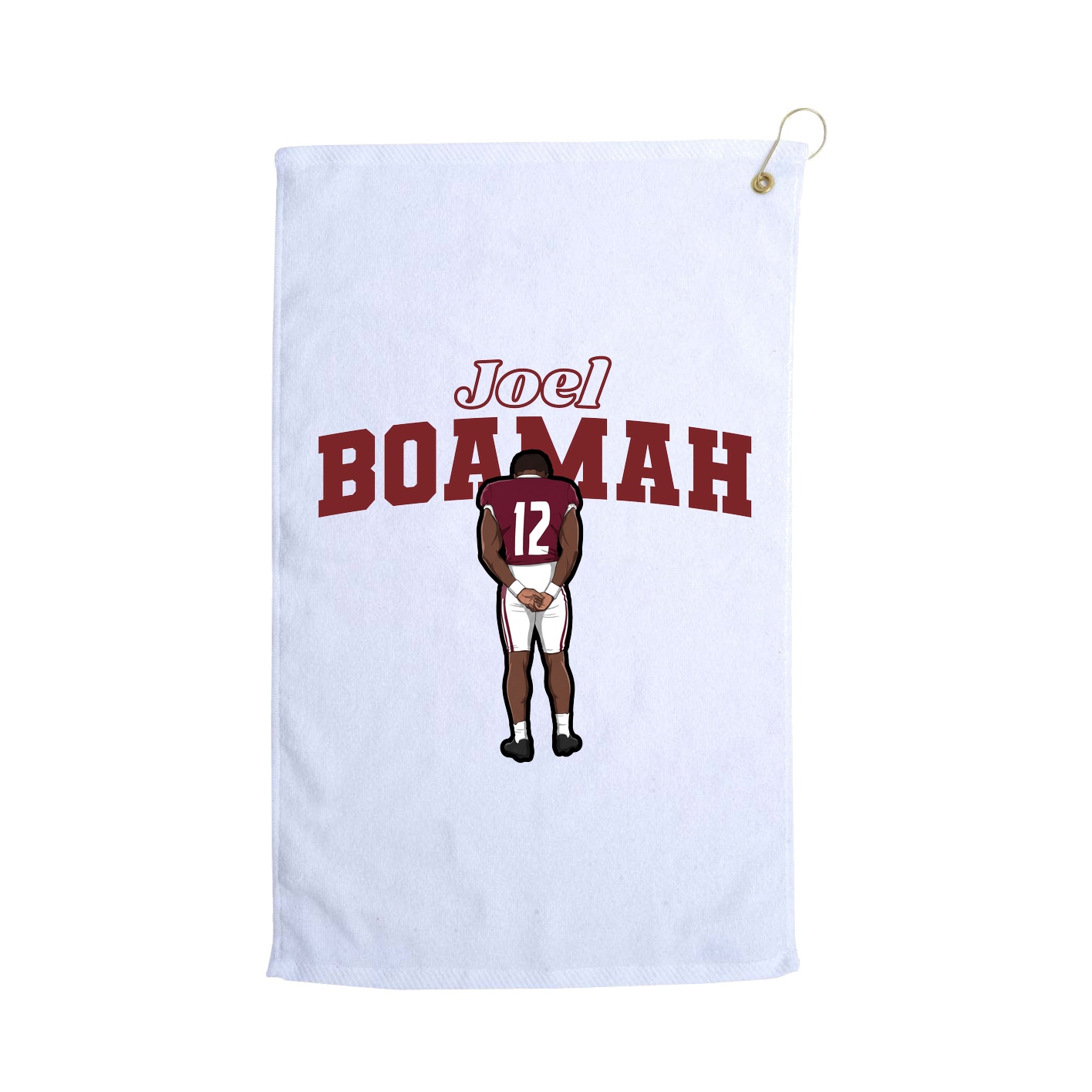Golf Towel — Name Arch in White