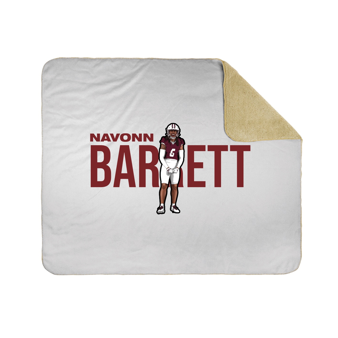 Throw Blanket — Player Name in White