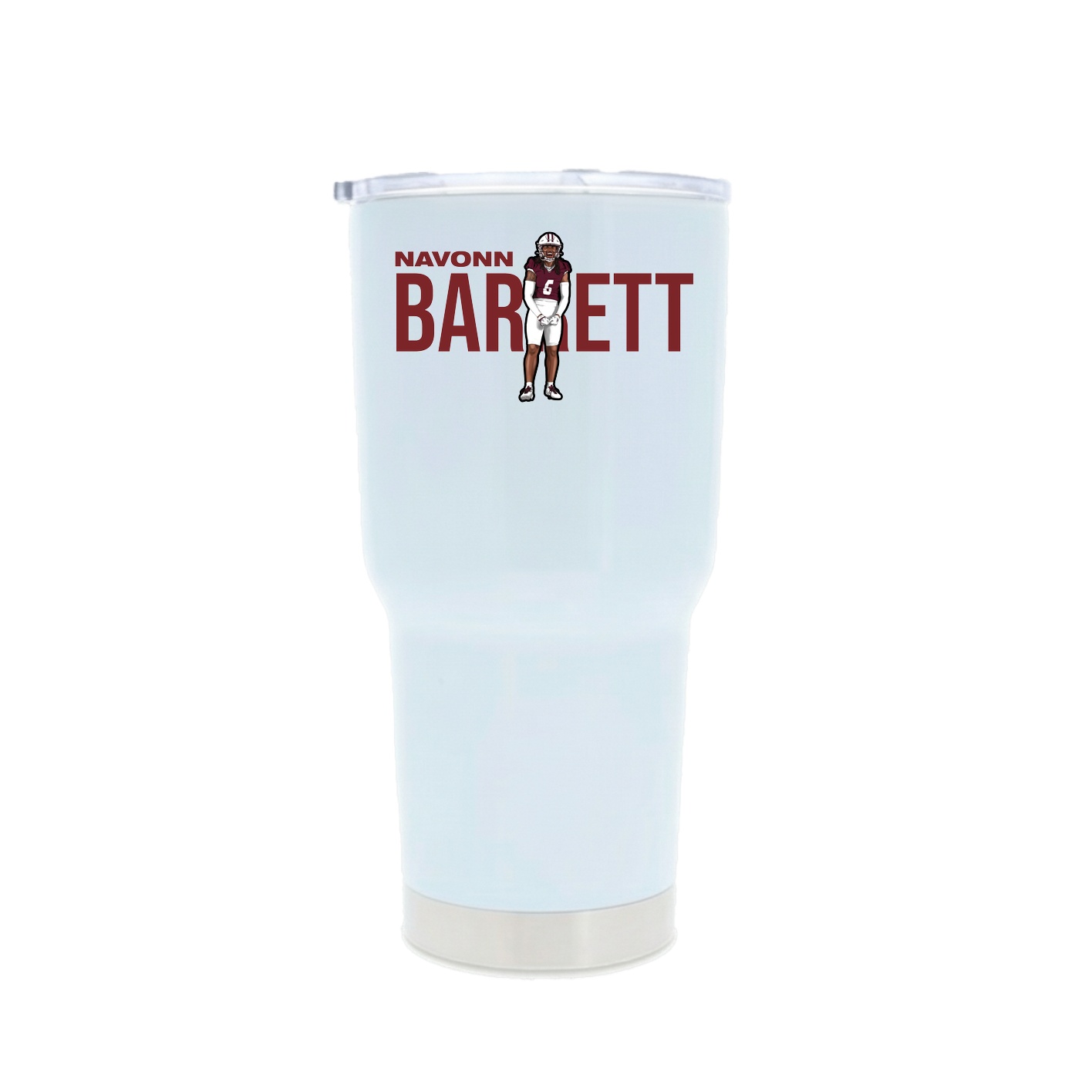30oz Stainless Steel Tumbler — Player Name in White