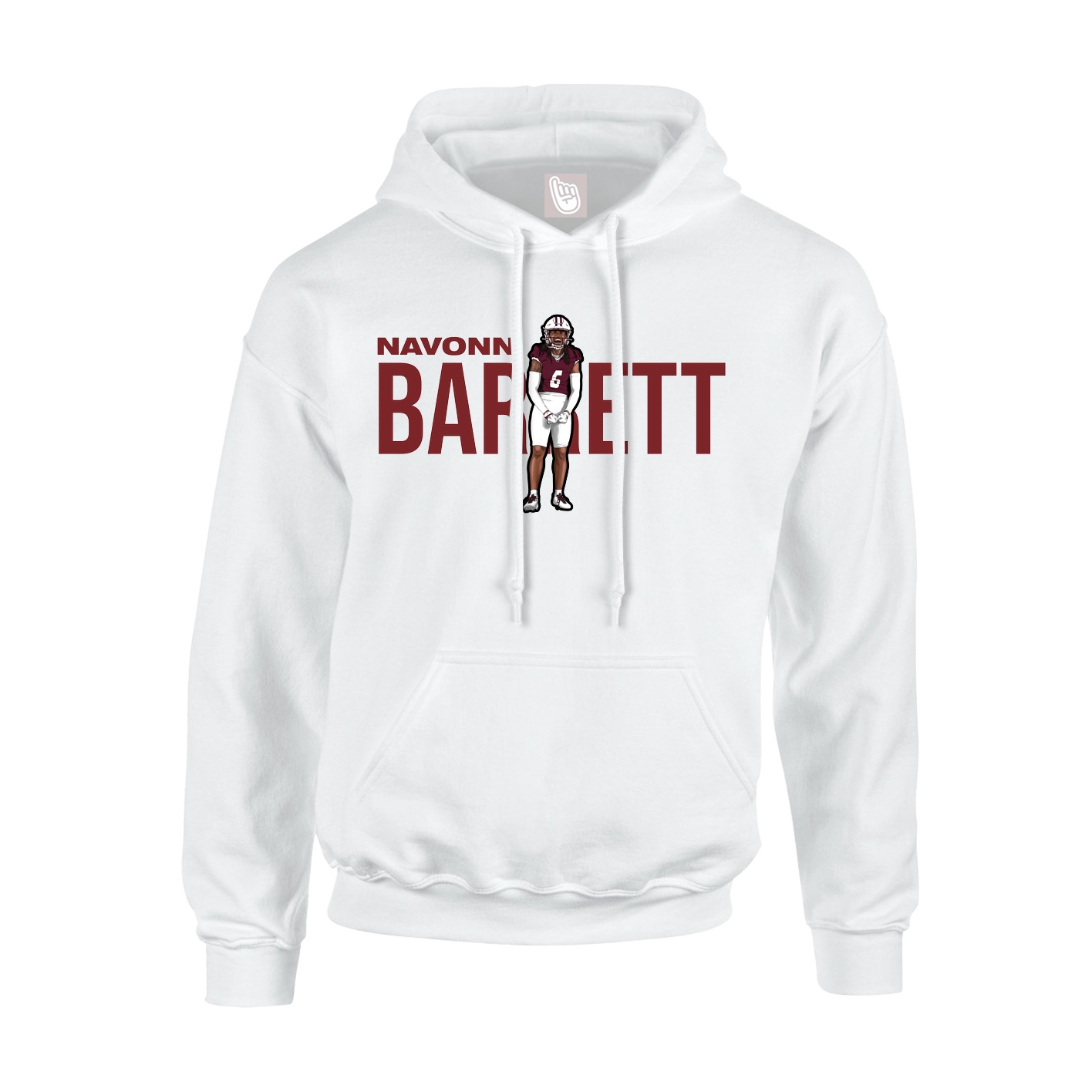 Youth Hoodie — Player Name in White