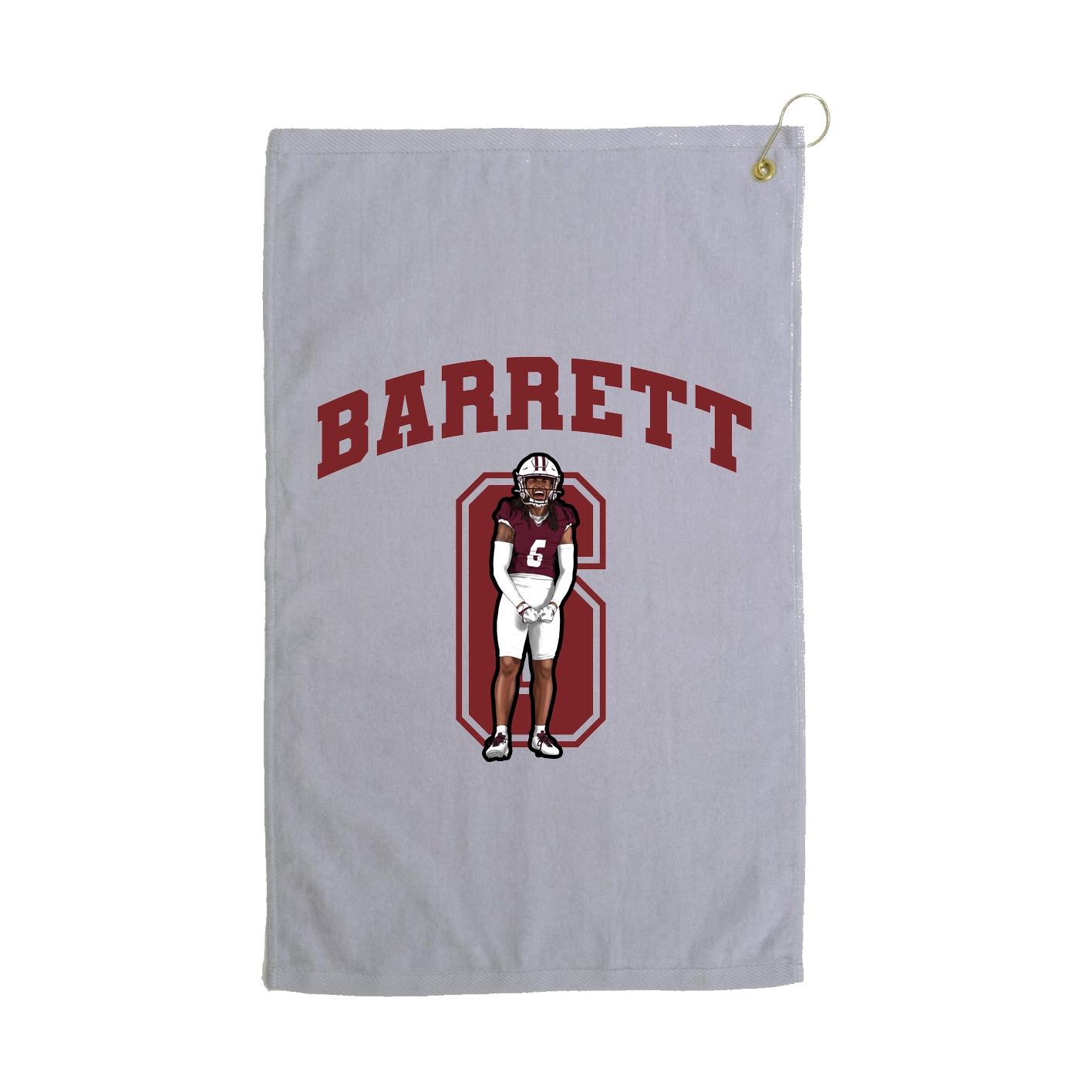 Golf Towel — Number in Grey