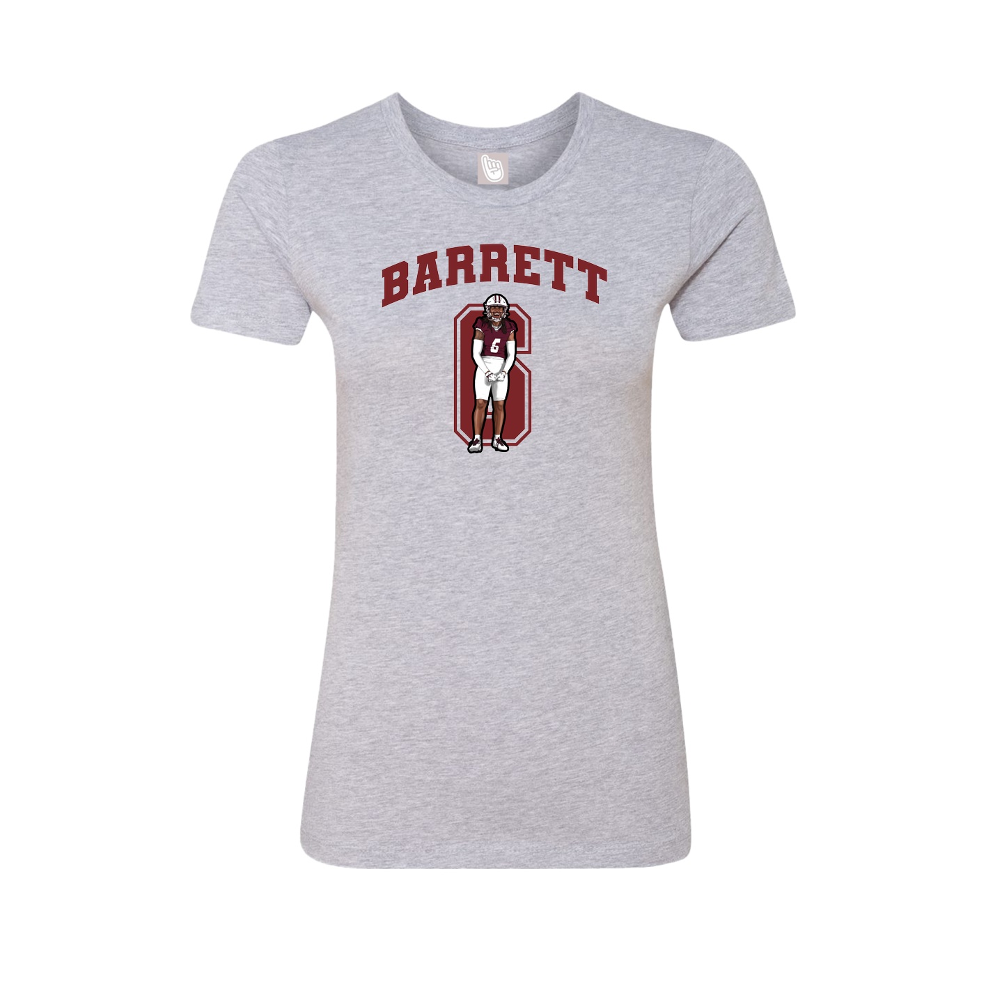 Fitted Women's Tee — Number in Grey