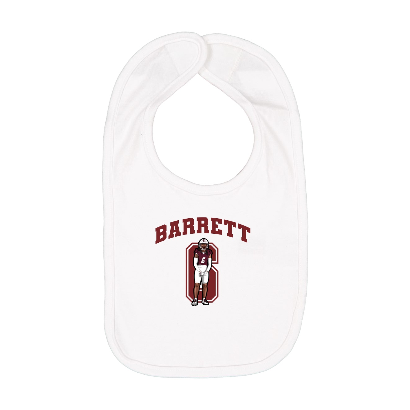 Infant Bib — Number in White