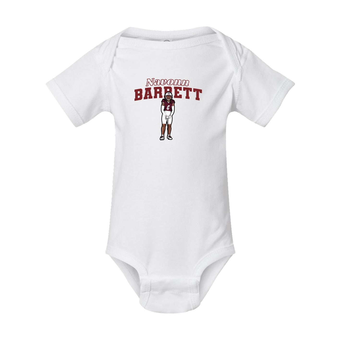 Baby Onesie — Name Arch in White