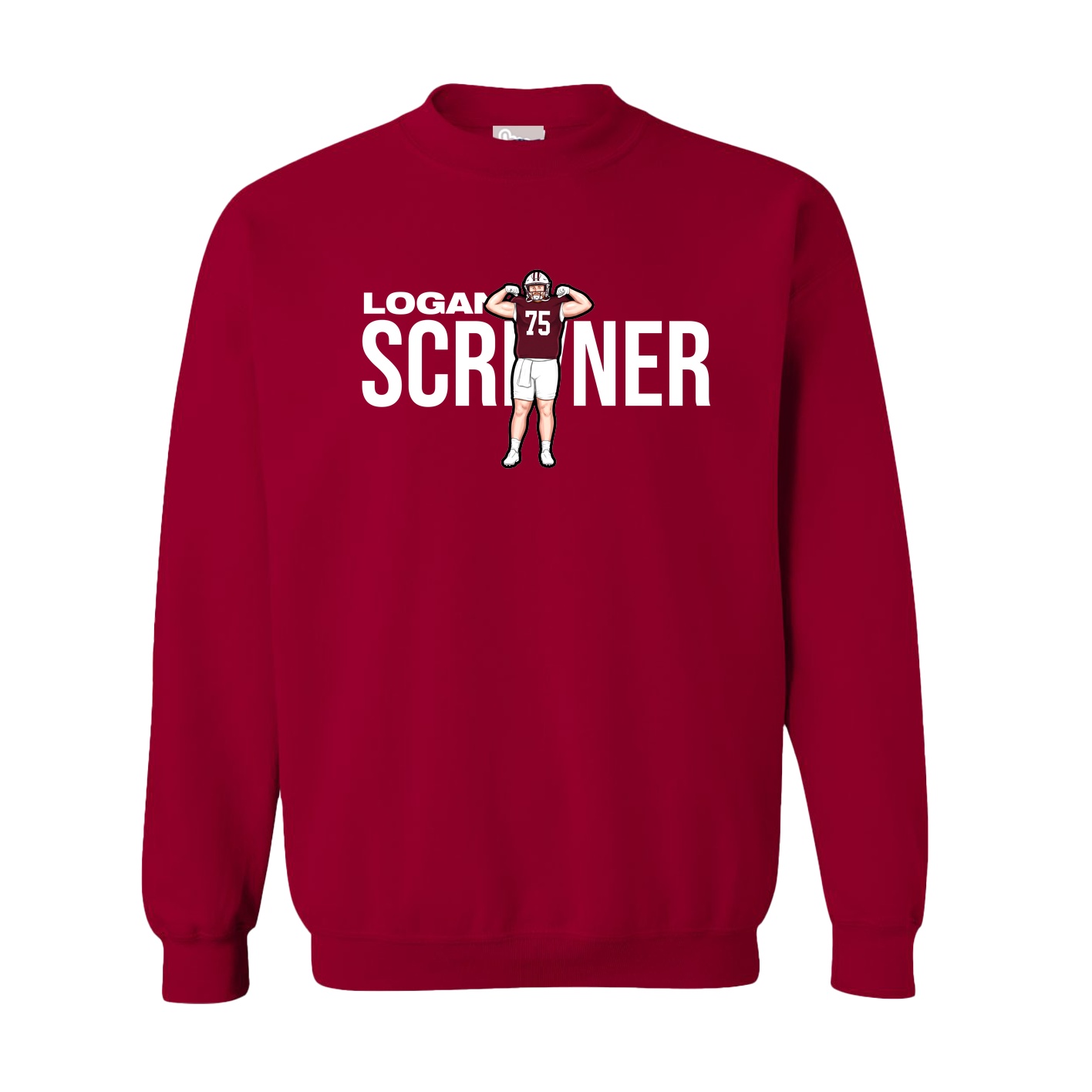 Fleece Crew — Player Name in Cardinal