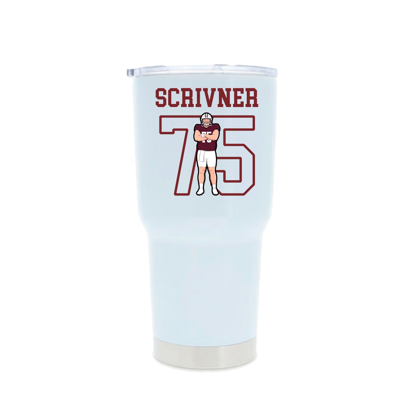 30oz Stainless Steel Tumbler — Shirsey in White