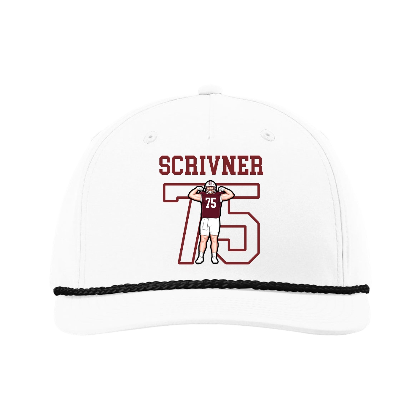 Five-Panel Classic Rope Cap — Shirsey in White