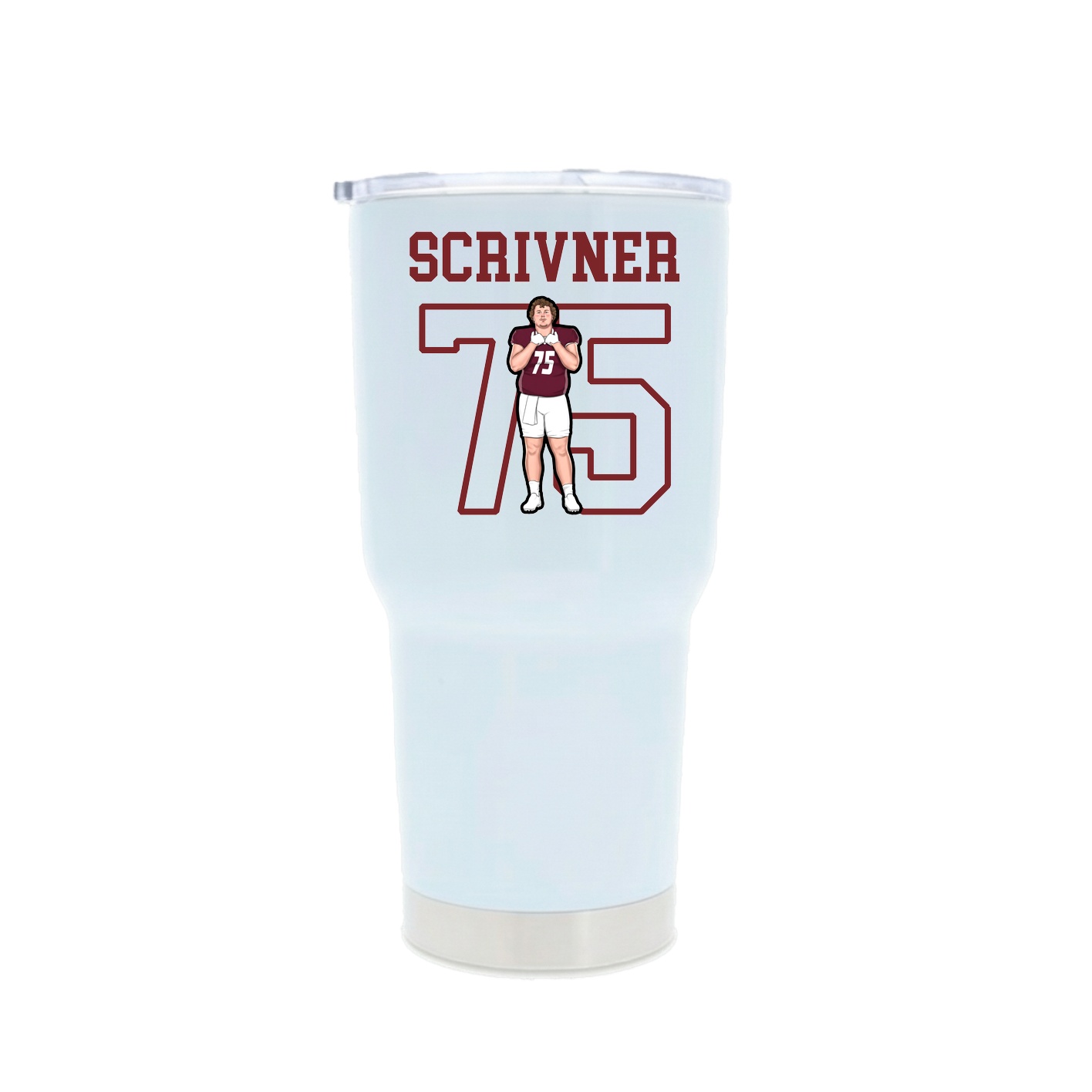 30oz Stainless Steel Tumbler — Shirsey in White
