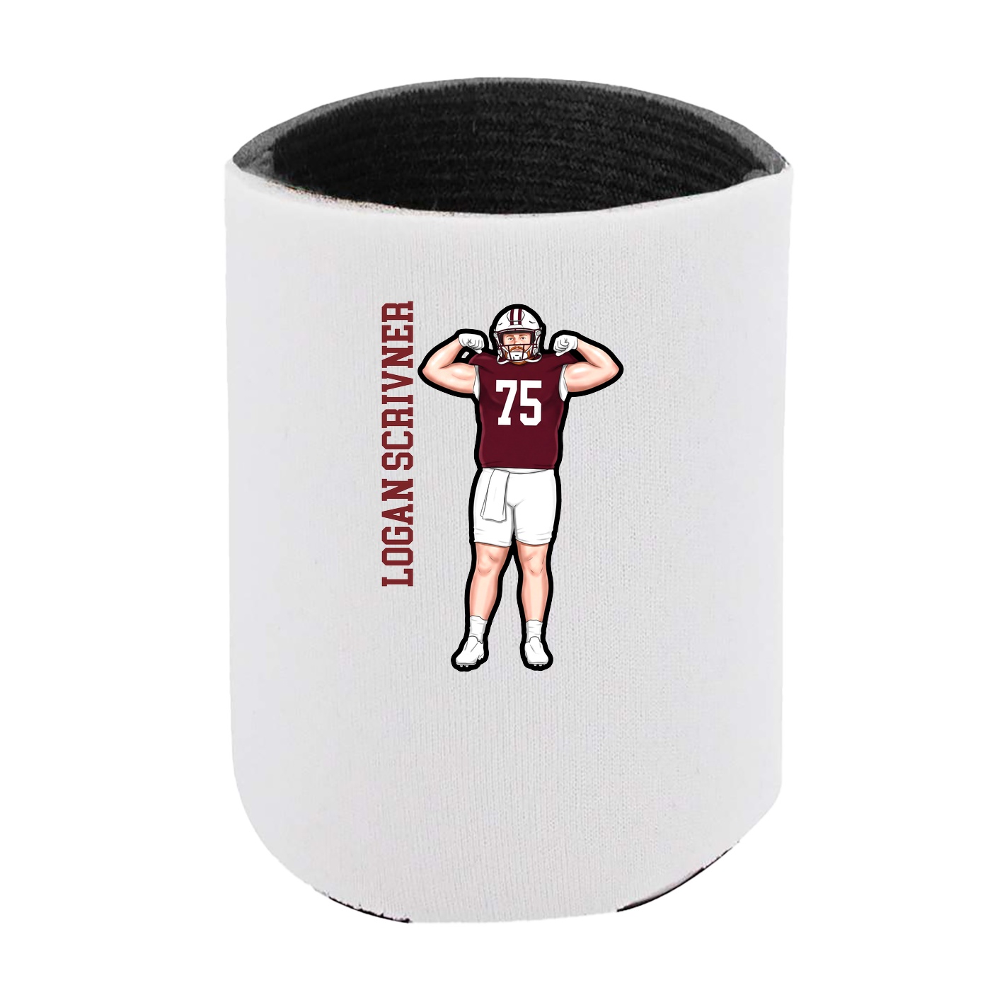 Can Holder — Name Vertical in White
