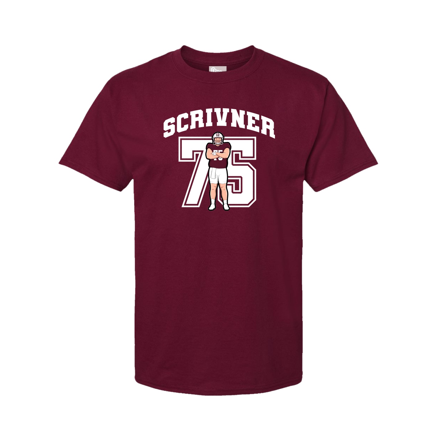 Youth Tee — Number in Cardinal