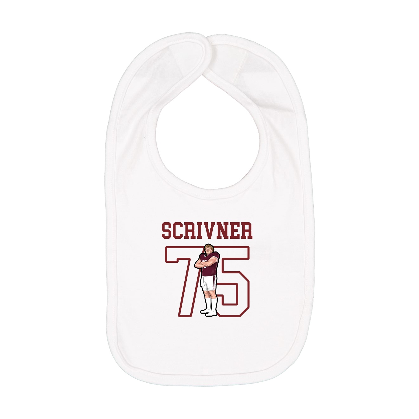 Infant Bib — Shirsey in White