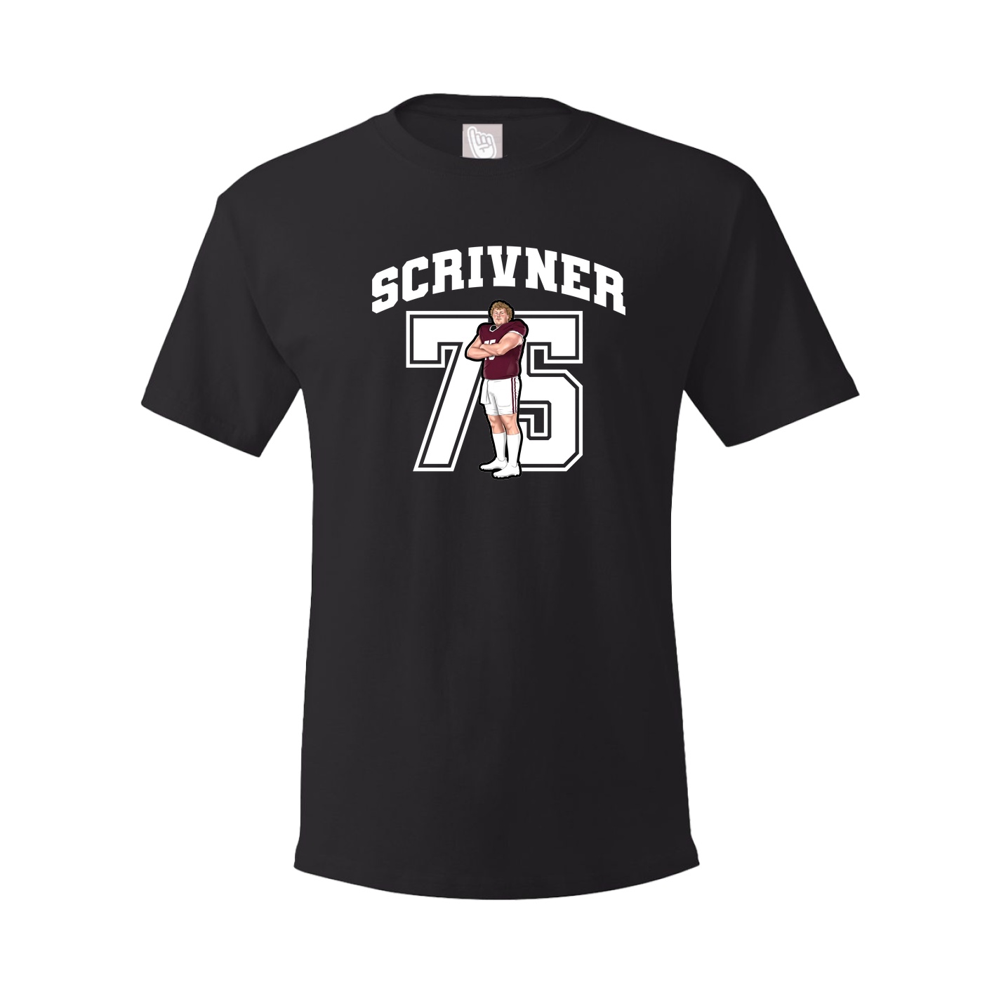 Youth Tee — Number in Black
