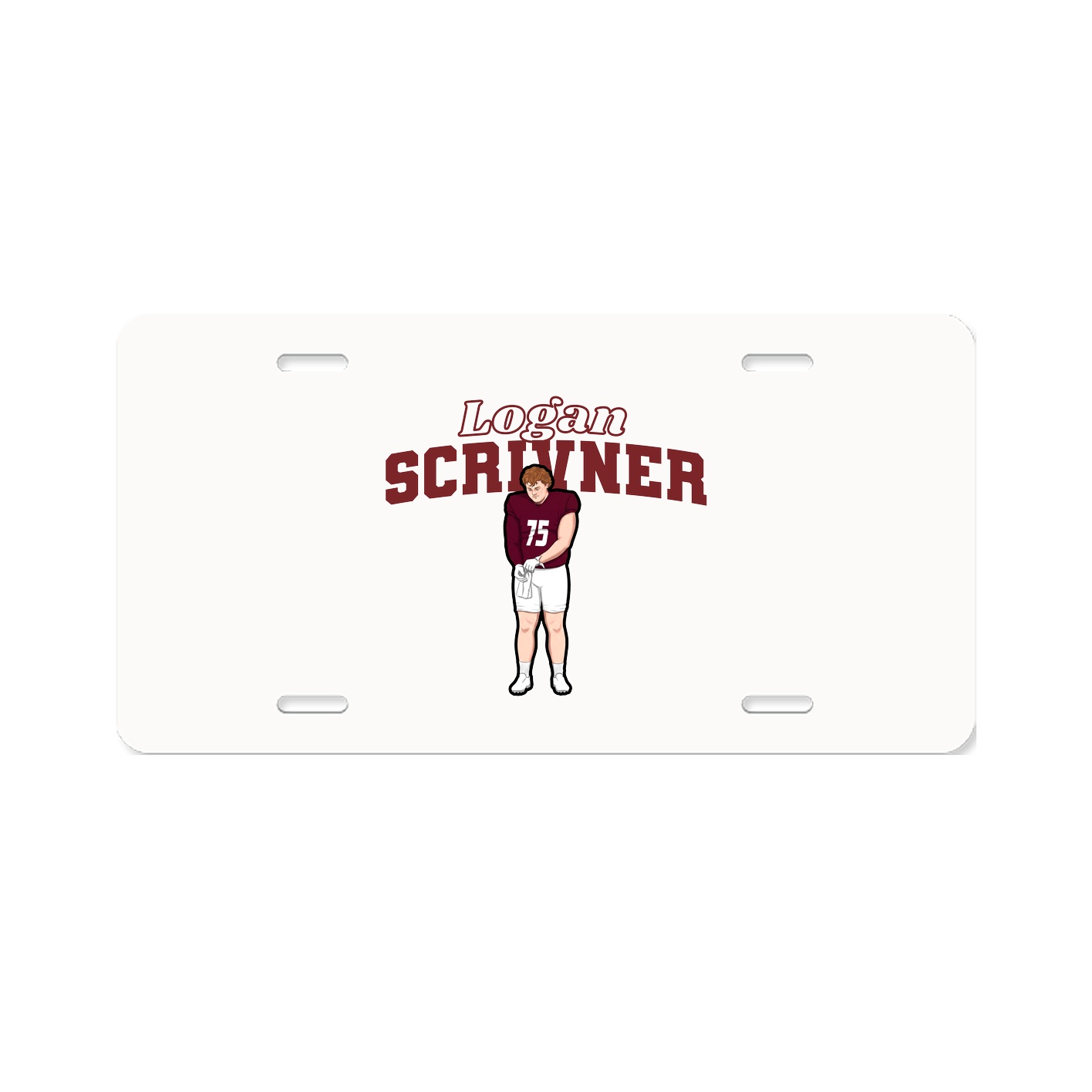 License Plate — Name Arch in Classic