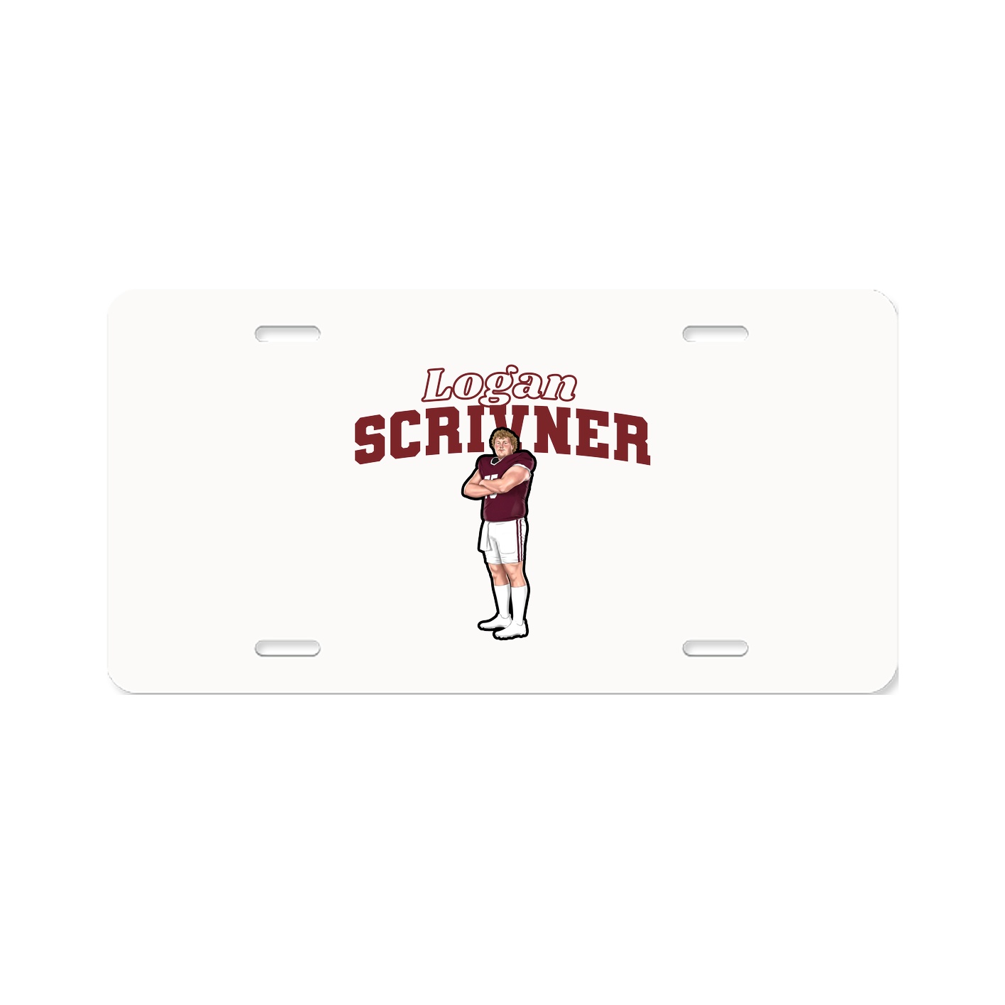 License Plate — Name Arch in Classic