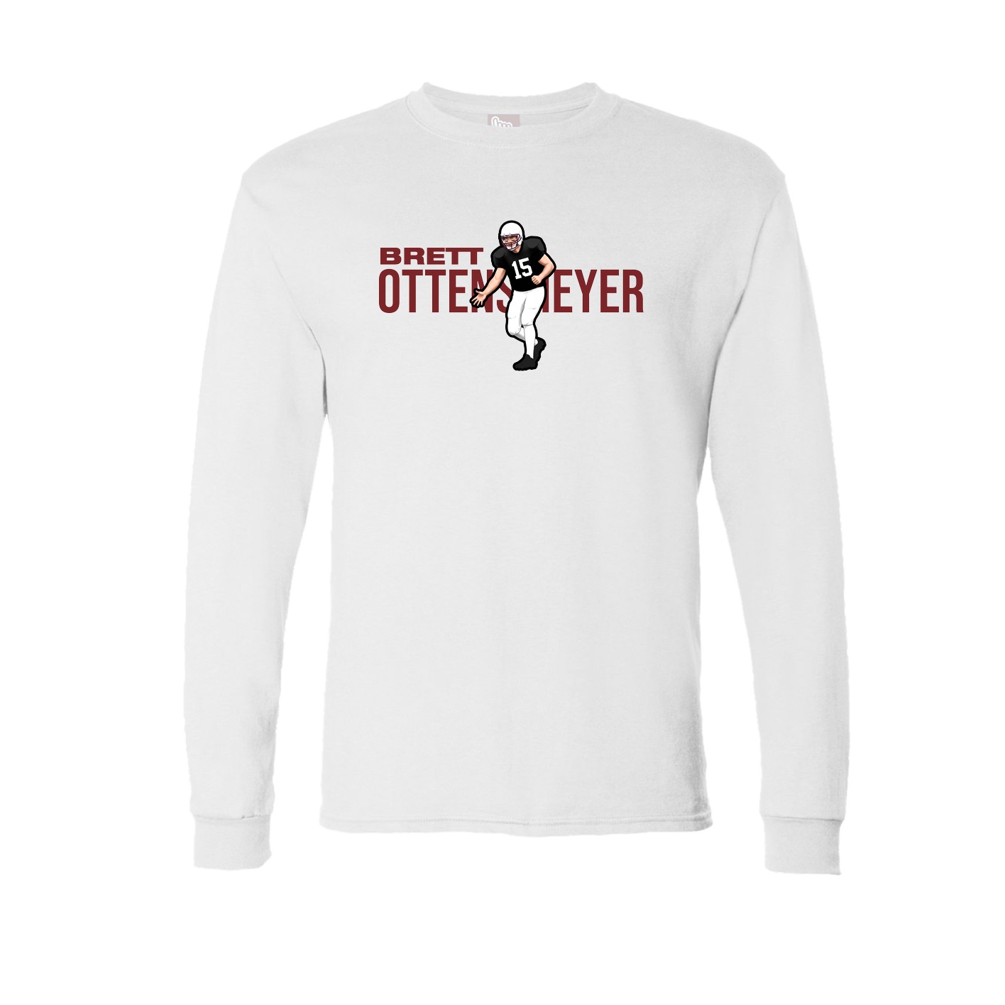 Long Sleeve Tee — Player Name in White