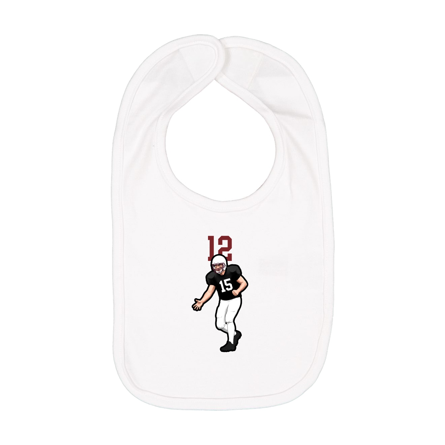 Infant Bib — Number Top in White