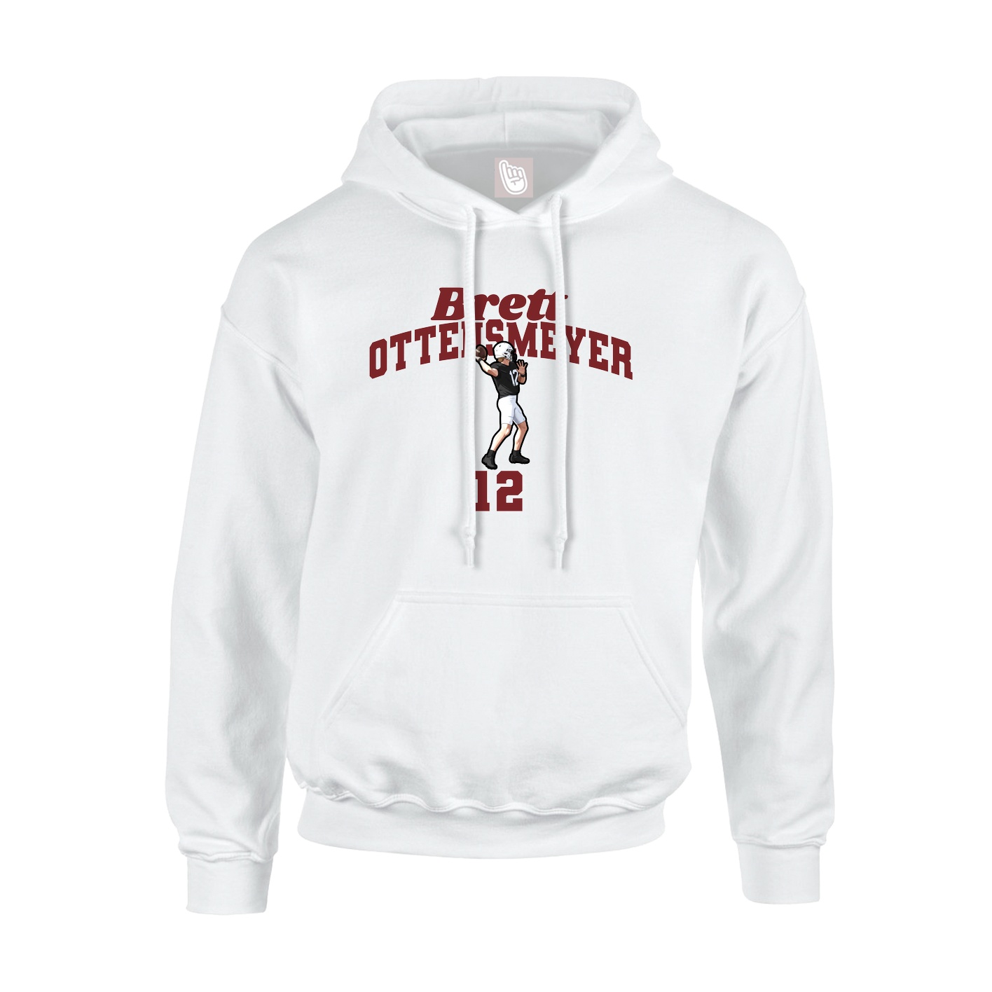 Hoodie — Signature Arch in White