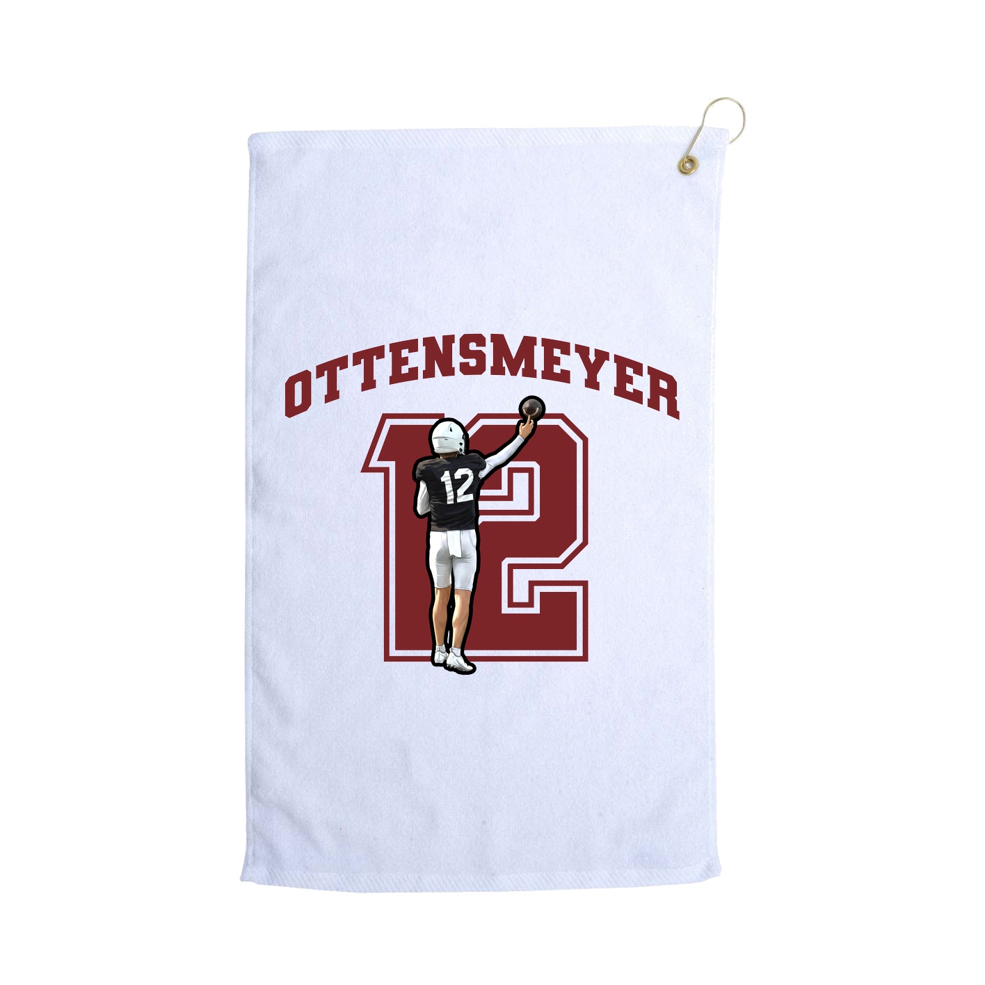 Golf Towel — Number in White