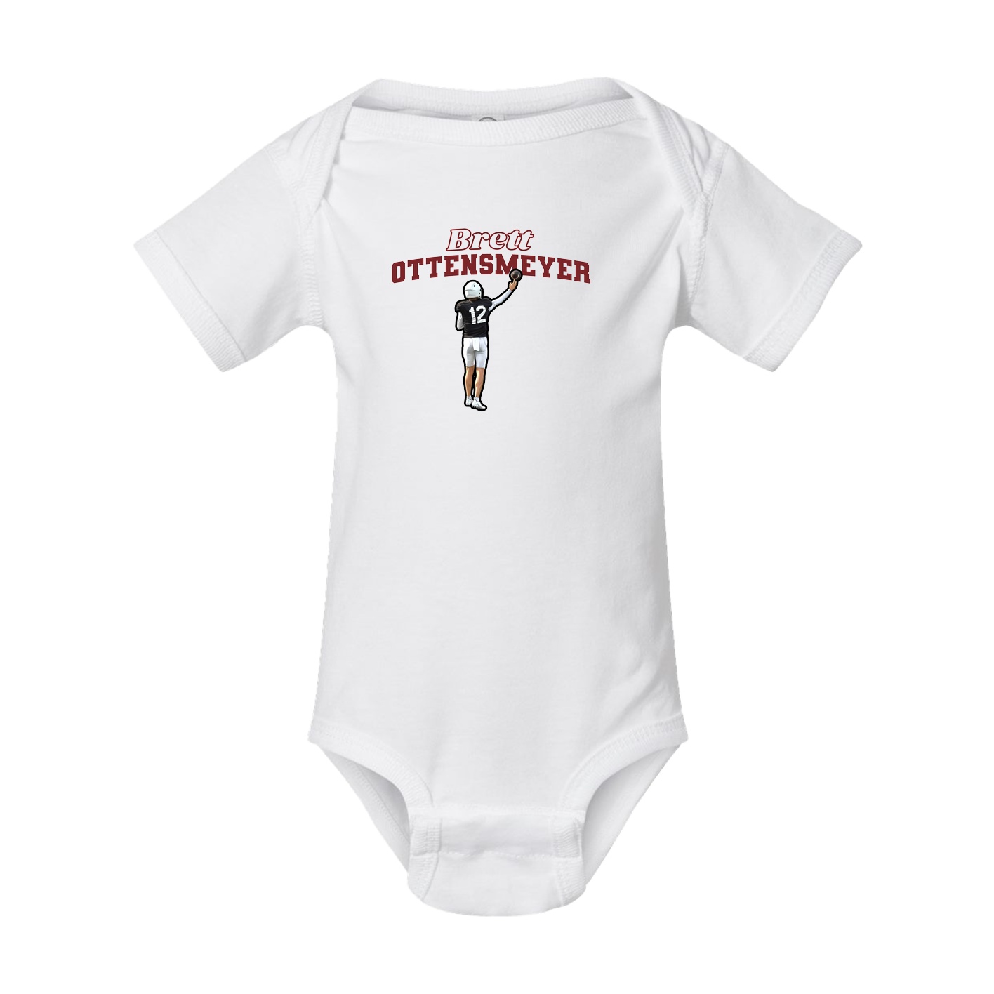 Baby Onesie — Name Arch in White