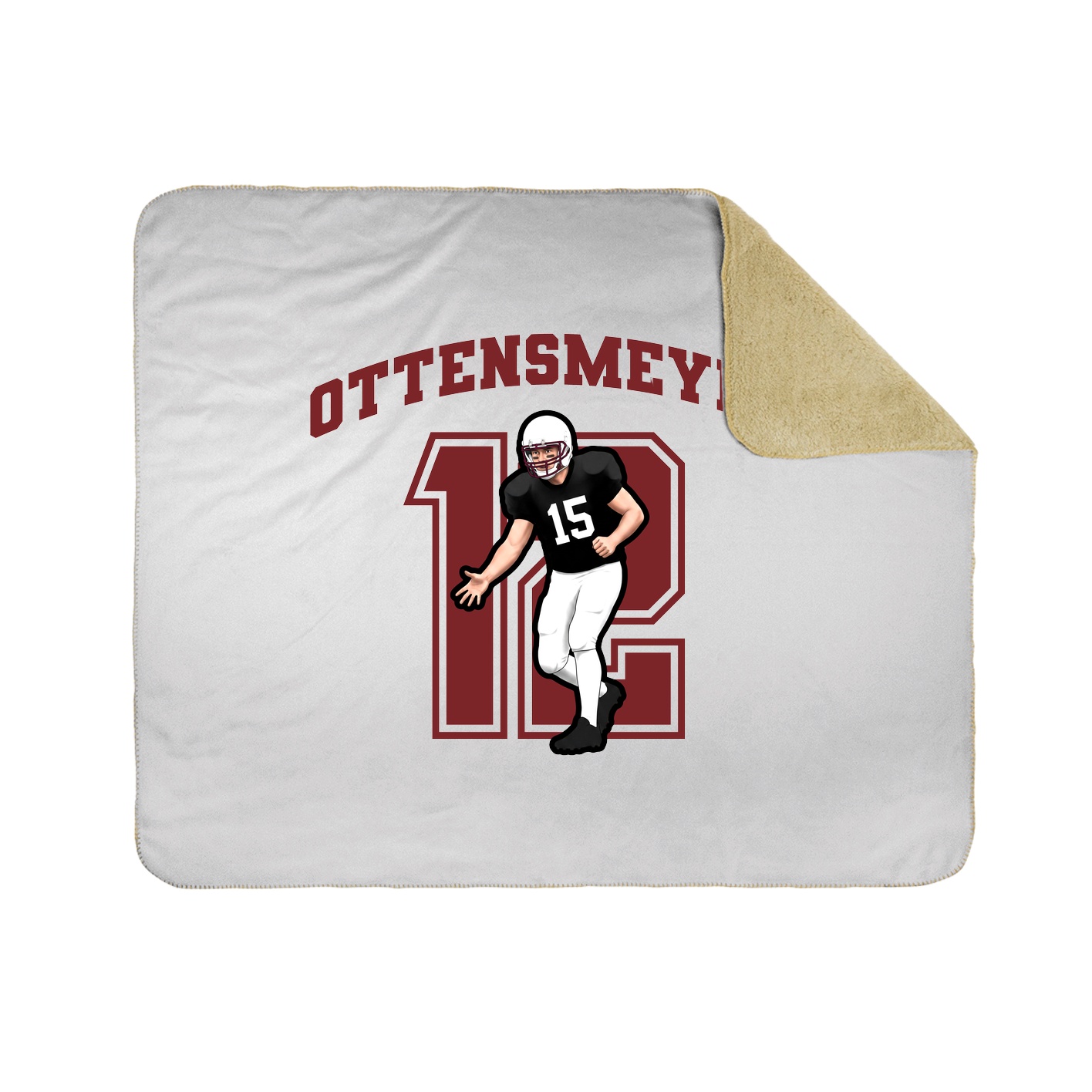 Throw Blanket — Number in White