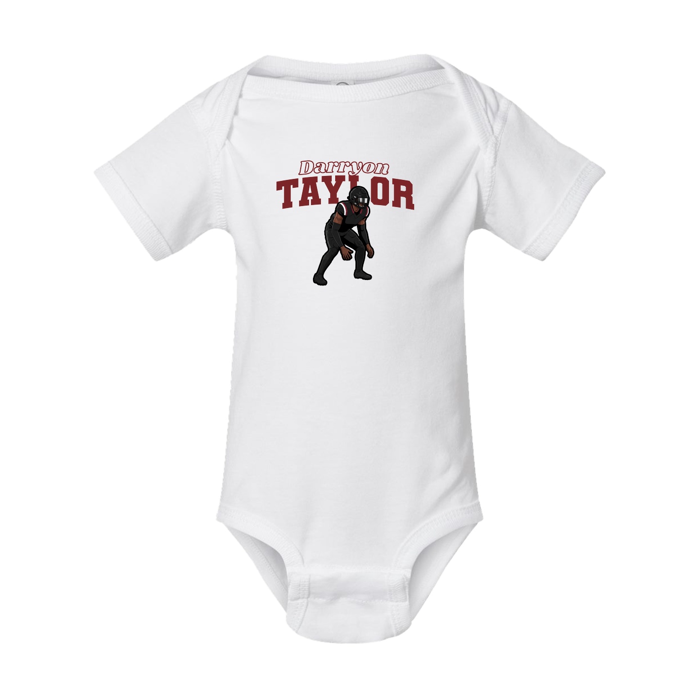 Baby Onesie — Name Arch in White