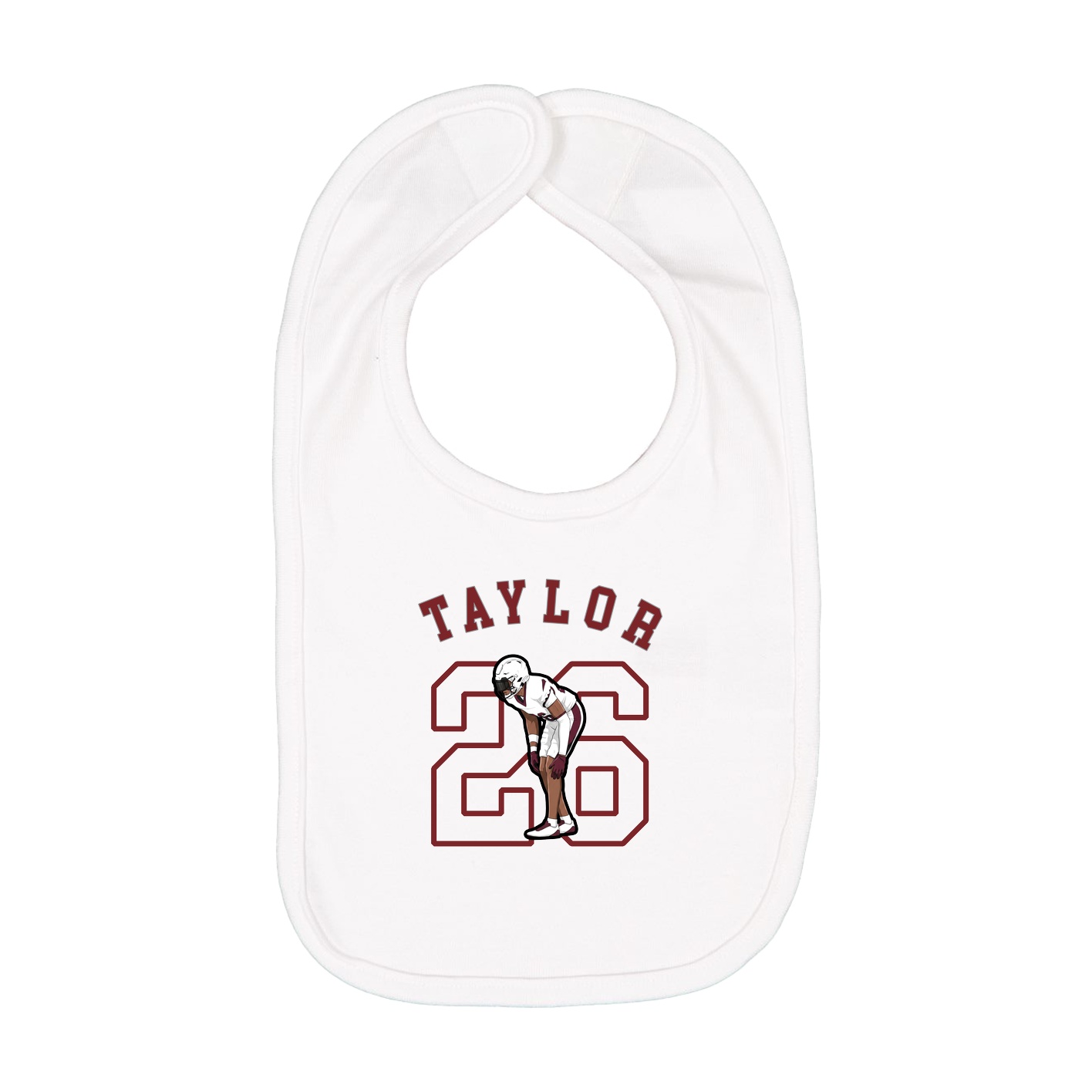 Infant Bib — Shirsey Arch in White