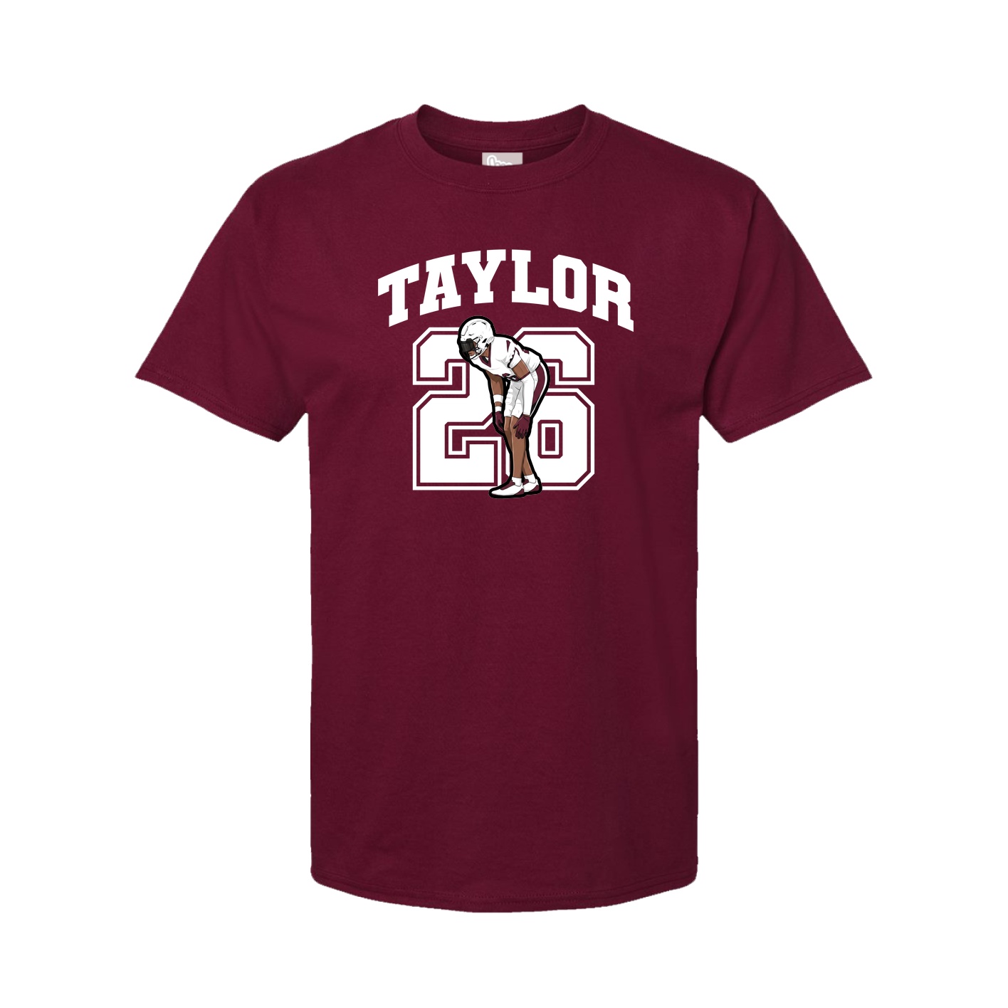 Youth Tee — Number in Cardinal