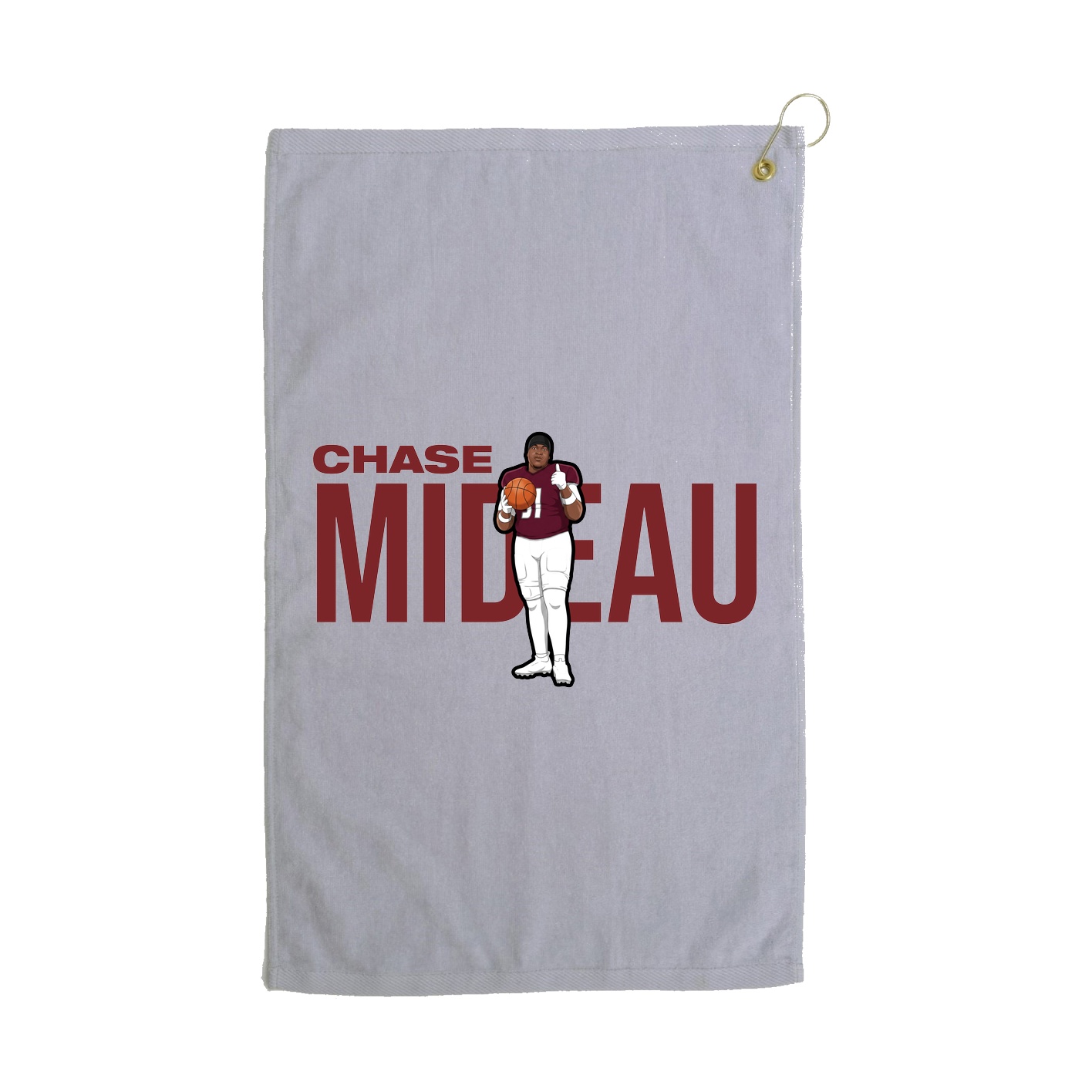 Golf Towel — Player Name in Grey