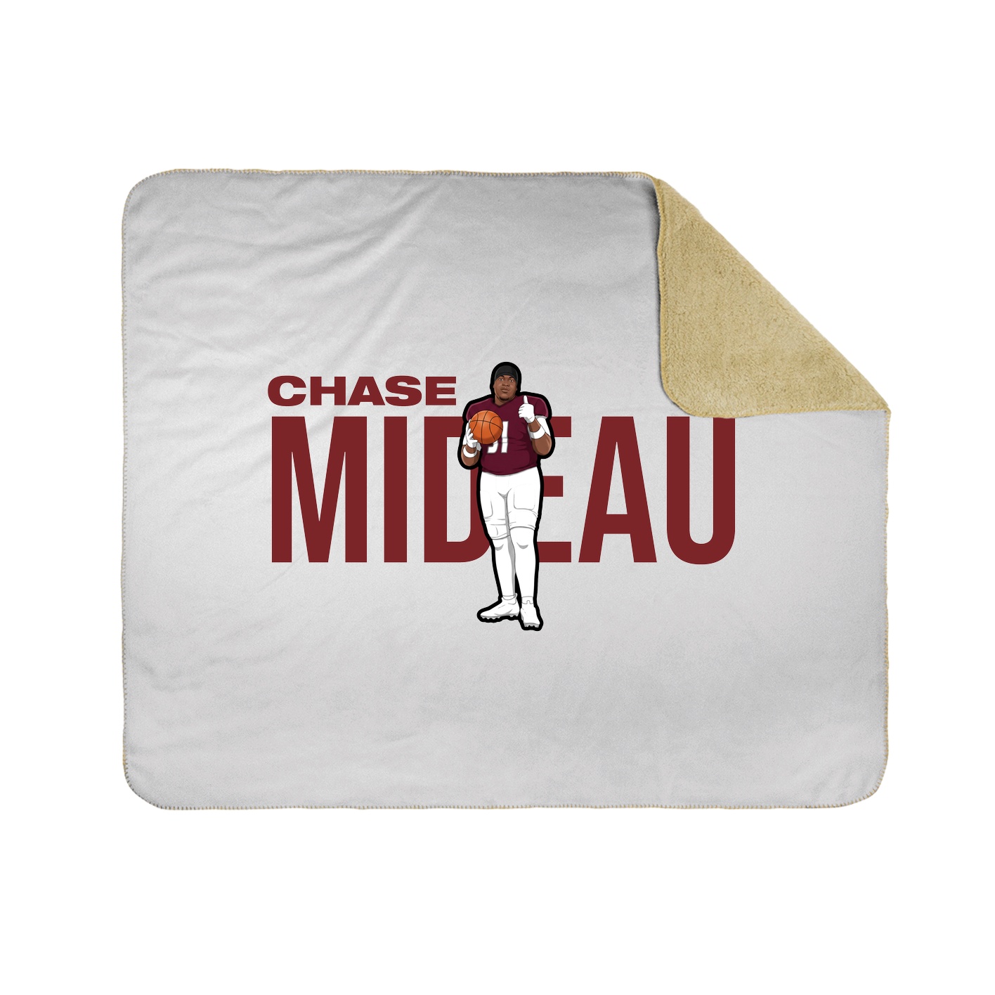 Throw Blanket — Player Name in White