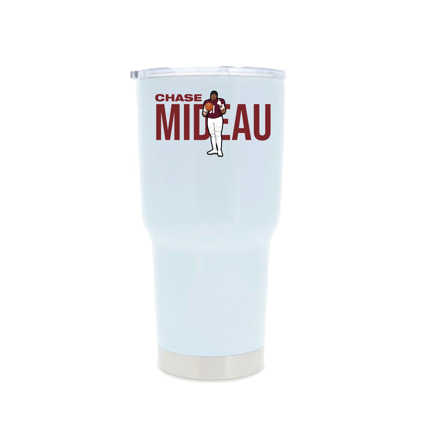 30oz Stainless Steel Tumbler — Player Name in White