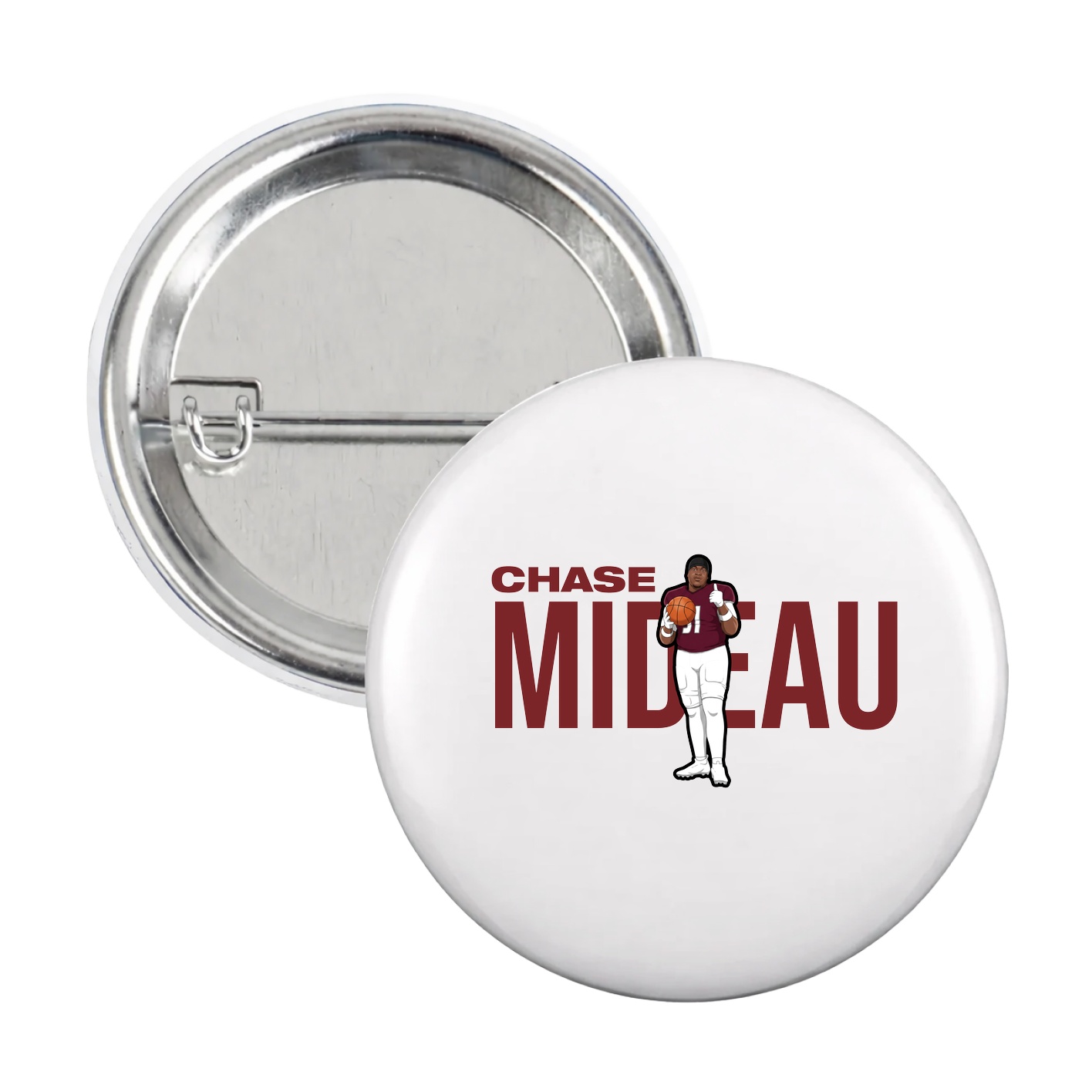 Game Day Button — Player Name in White