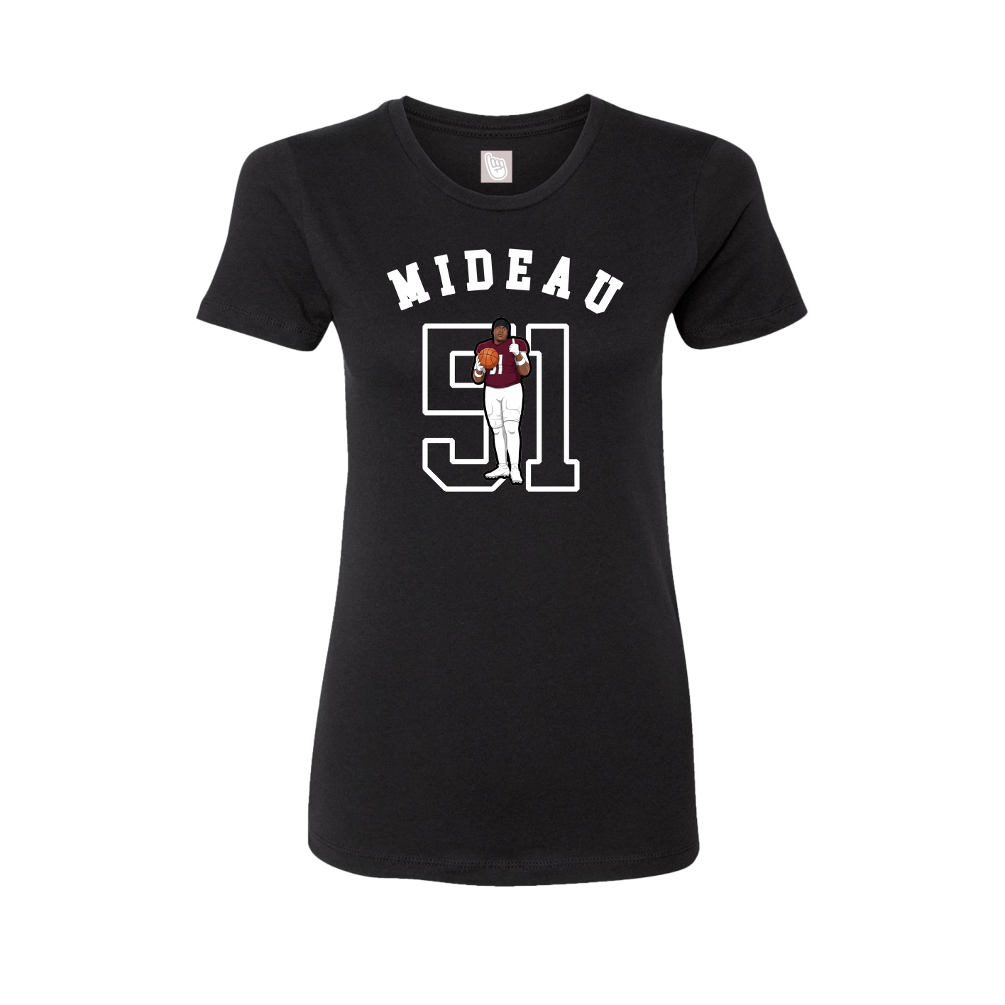 Fitted Women's Tee — Shirsey Arch in Black