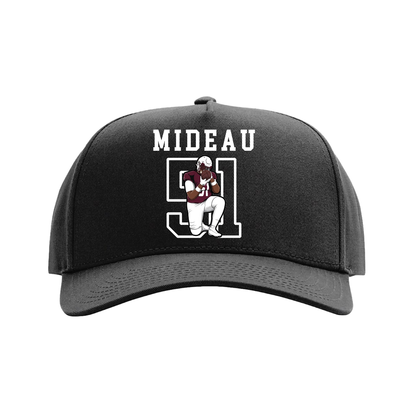 Full Fabric Five-Panel Champ Cap — Shirsey in Black