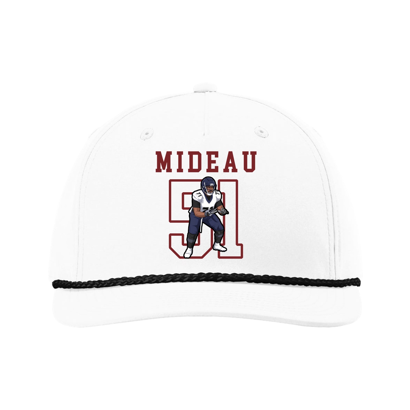 Five-Panel Classic Rope Cap — Shirsey in White