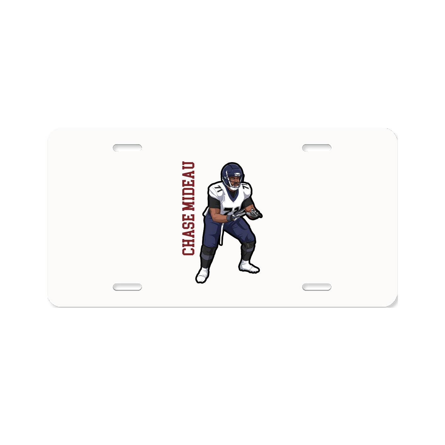 License Plate — Name Vertical in Classic