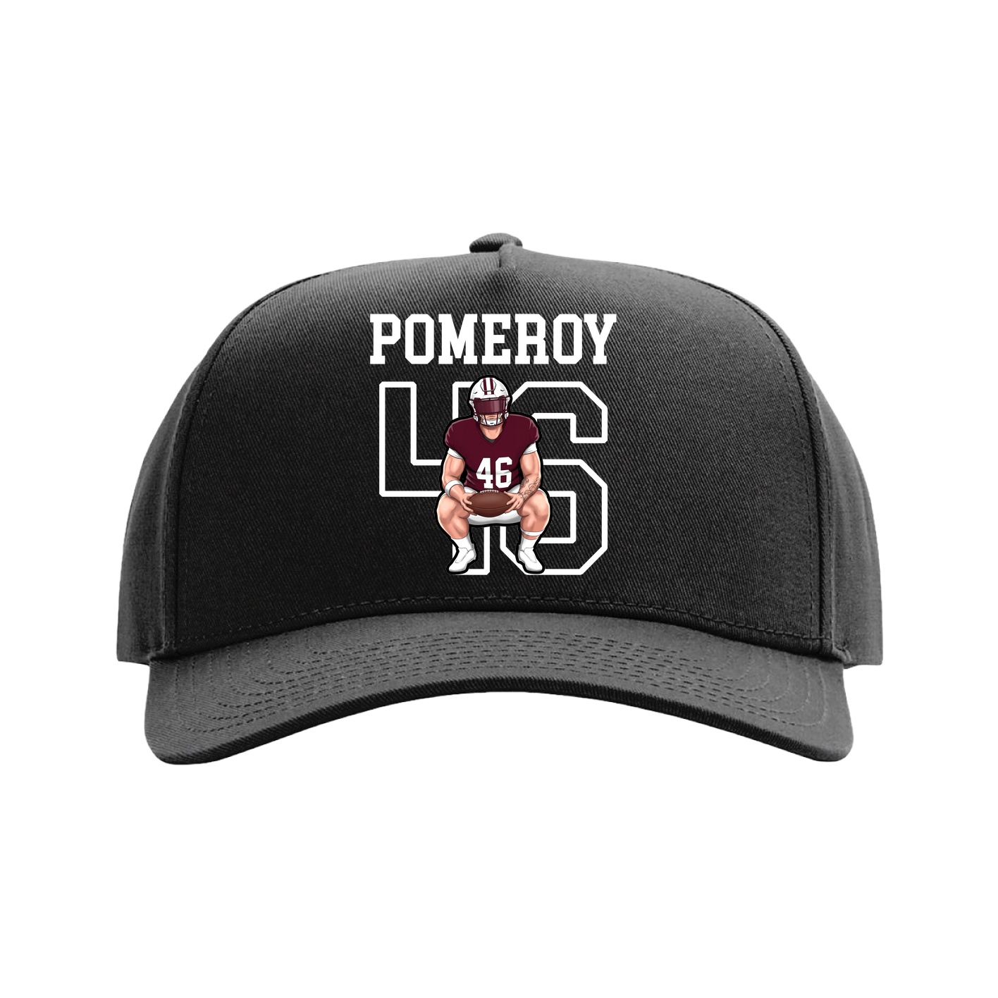 Full Fabric Five-Panel Champ Cap — Shirsey in Black
