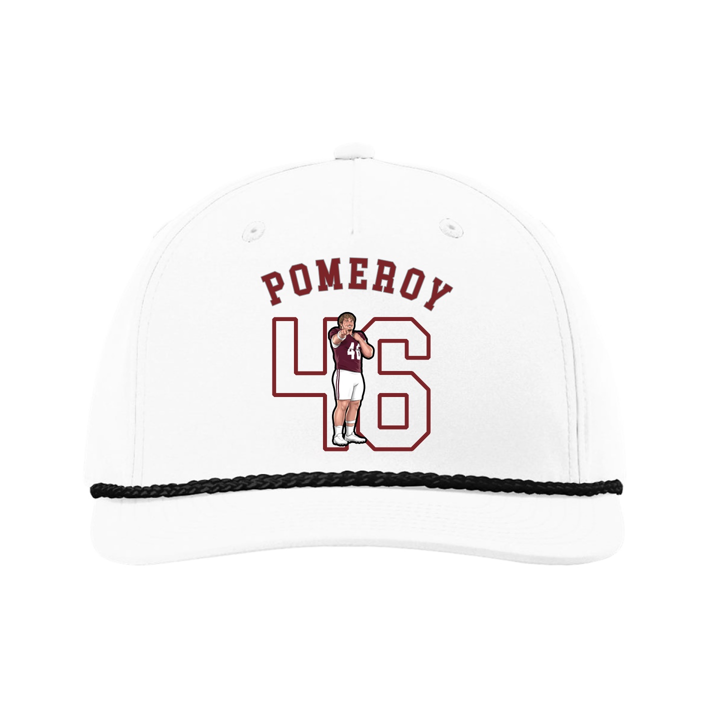 Five-Panel Classic Rope Cap — Shirsey Arch in White