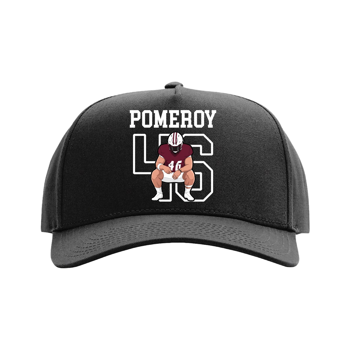 Full Fabric Five-Panel Champ Cap — Shirsey in Black