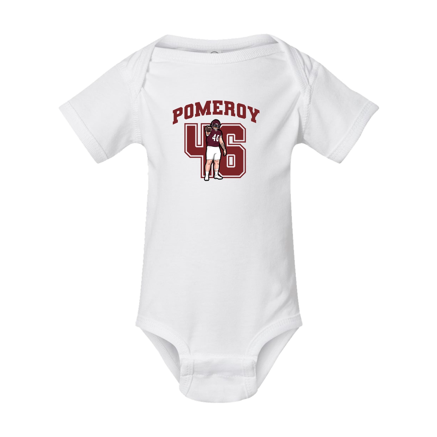 Baby Onesie — Number in White