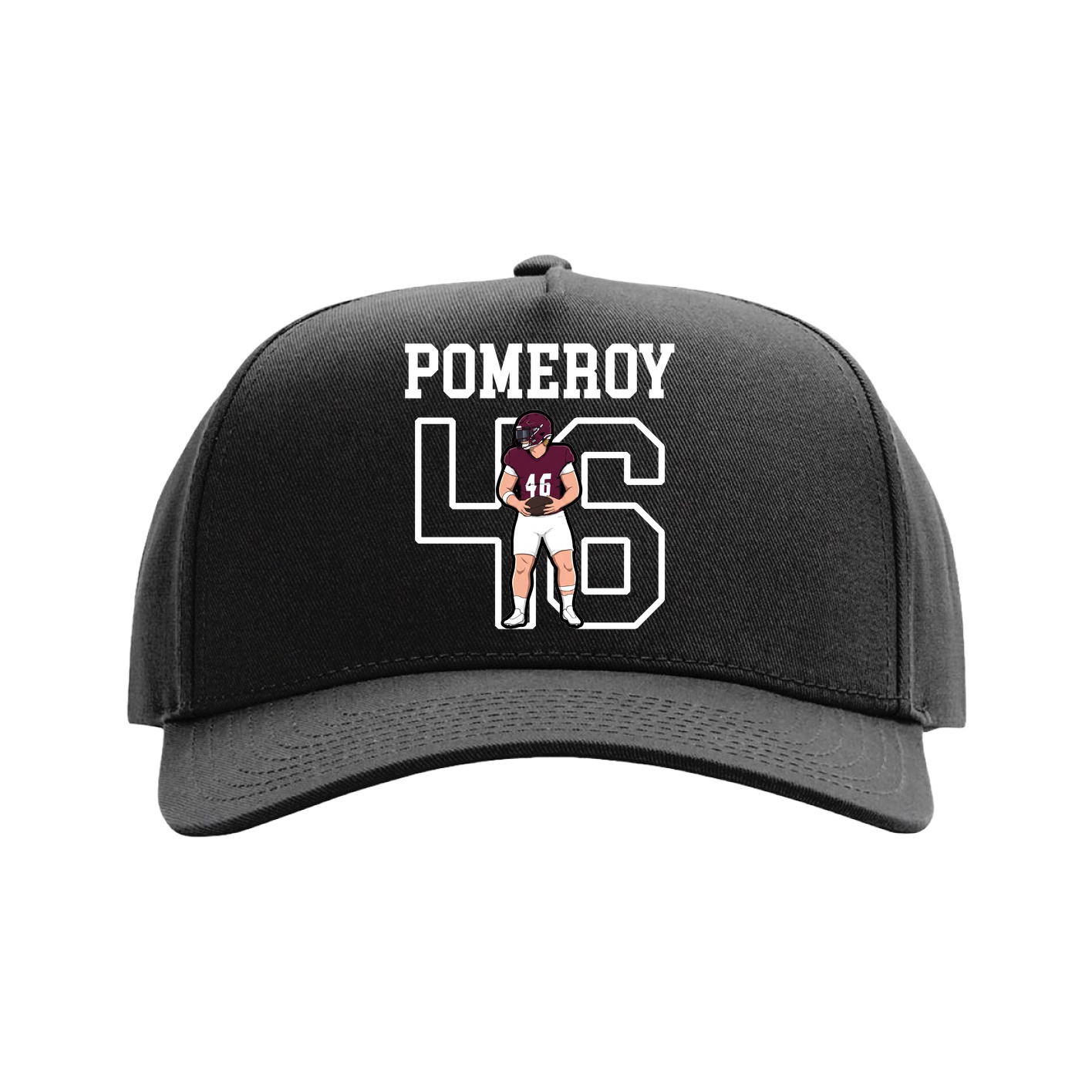 Full Fabric Five-Panel Champ Cap — Shirsey in Black