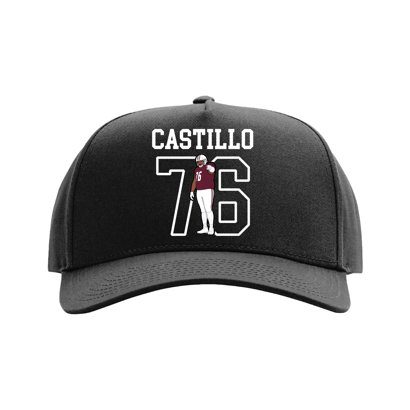 Full Fabric Five-Panel Champ Cap — Shirsey in Black