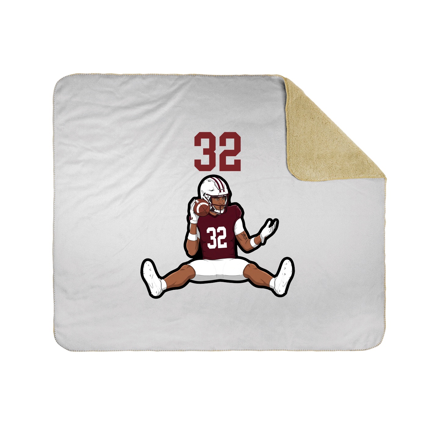 Throw Blanket — Number Top in White