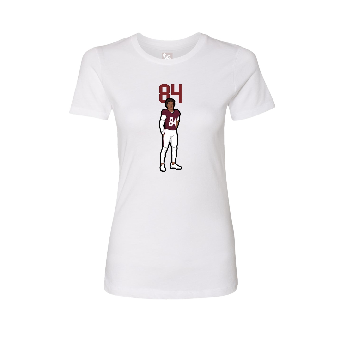 Fitted Women's Tee — Number Top in White