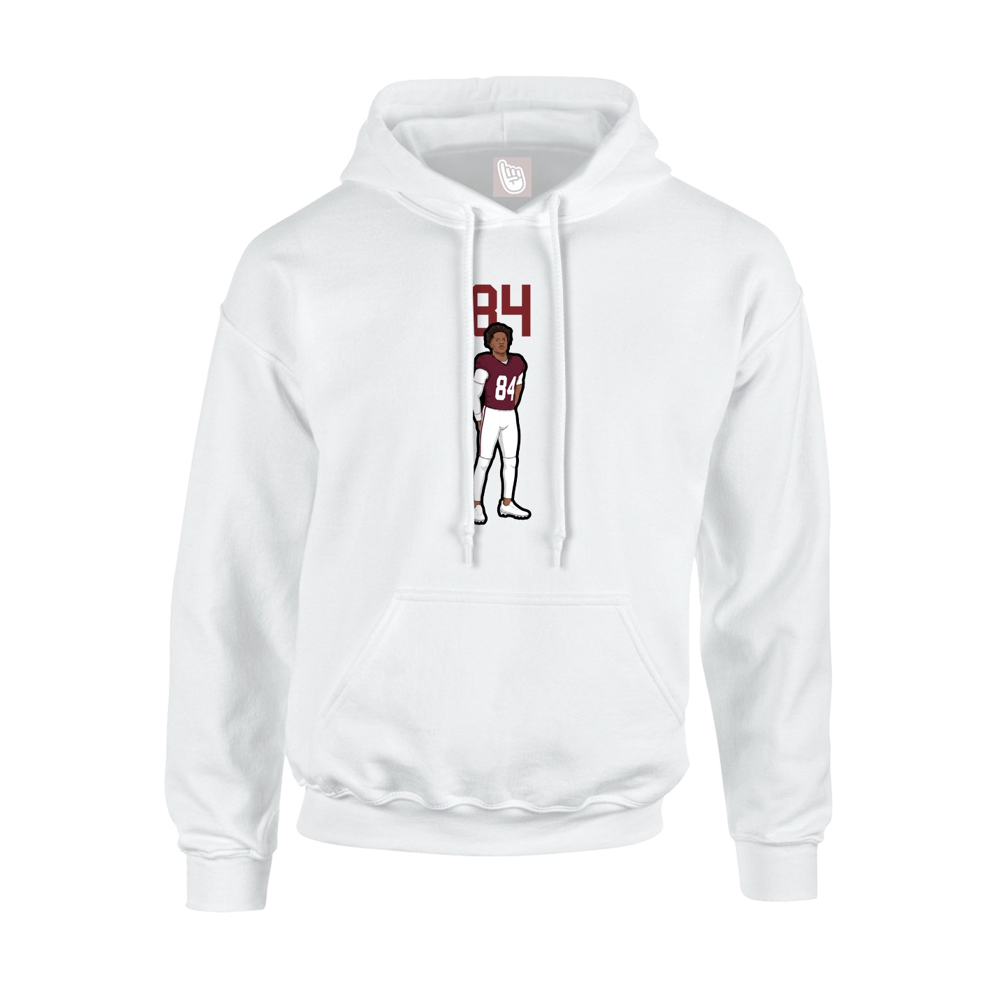 Hoodie — Number Top in White
