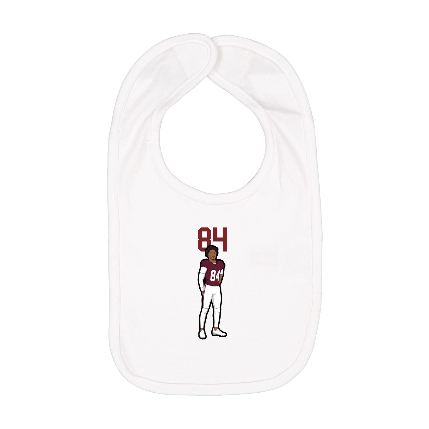 Infant Bib — Number Top in White
