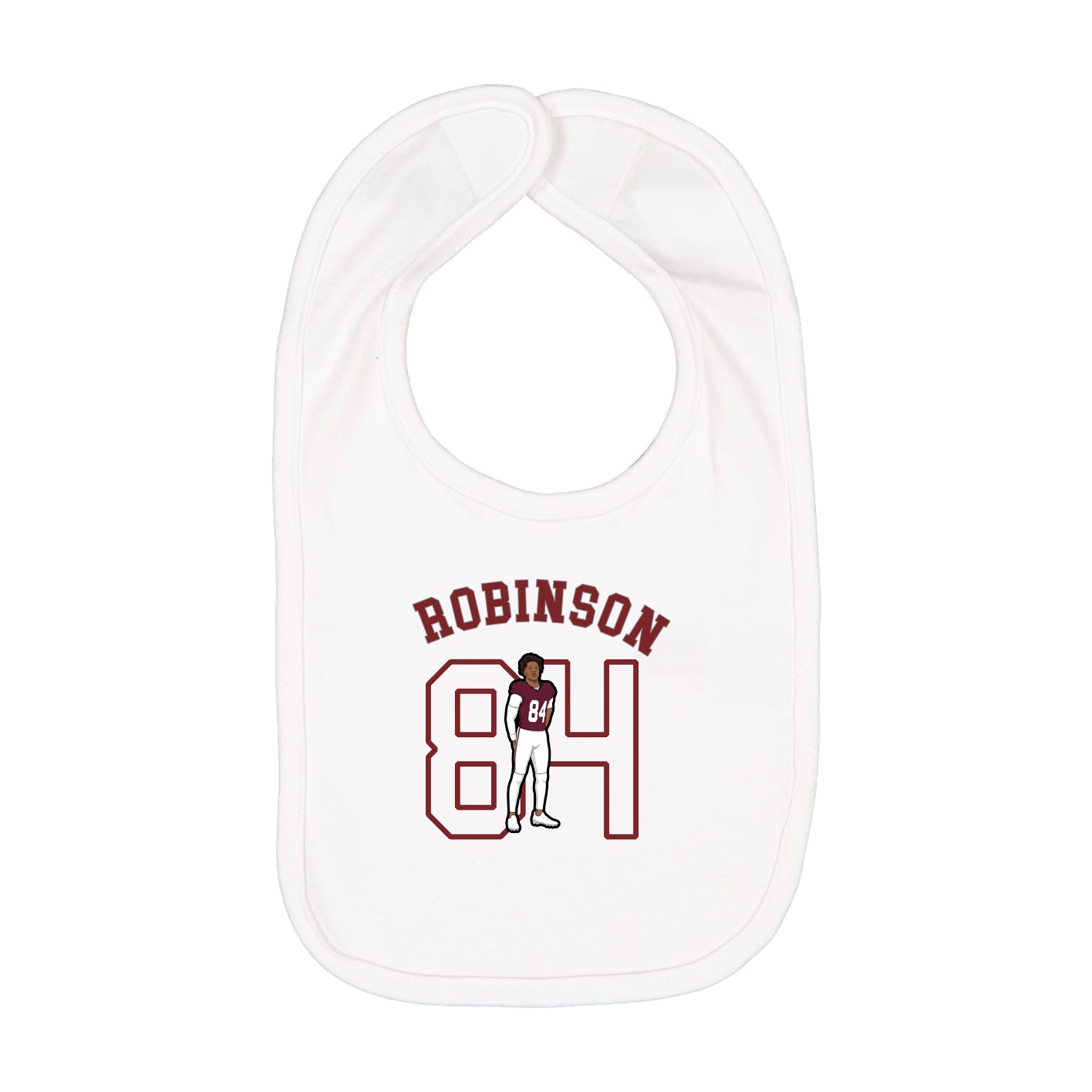 Infant Bib — Shirsey Arch in White