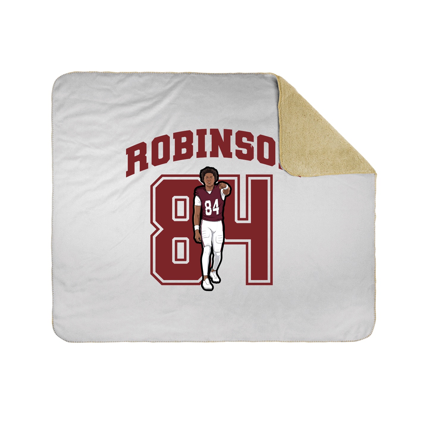 Throw Blanket — Number in White