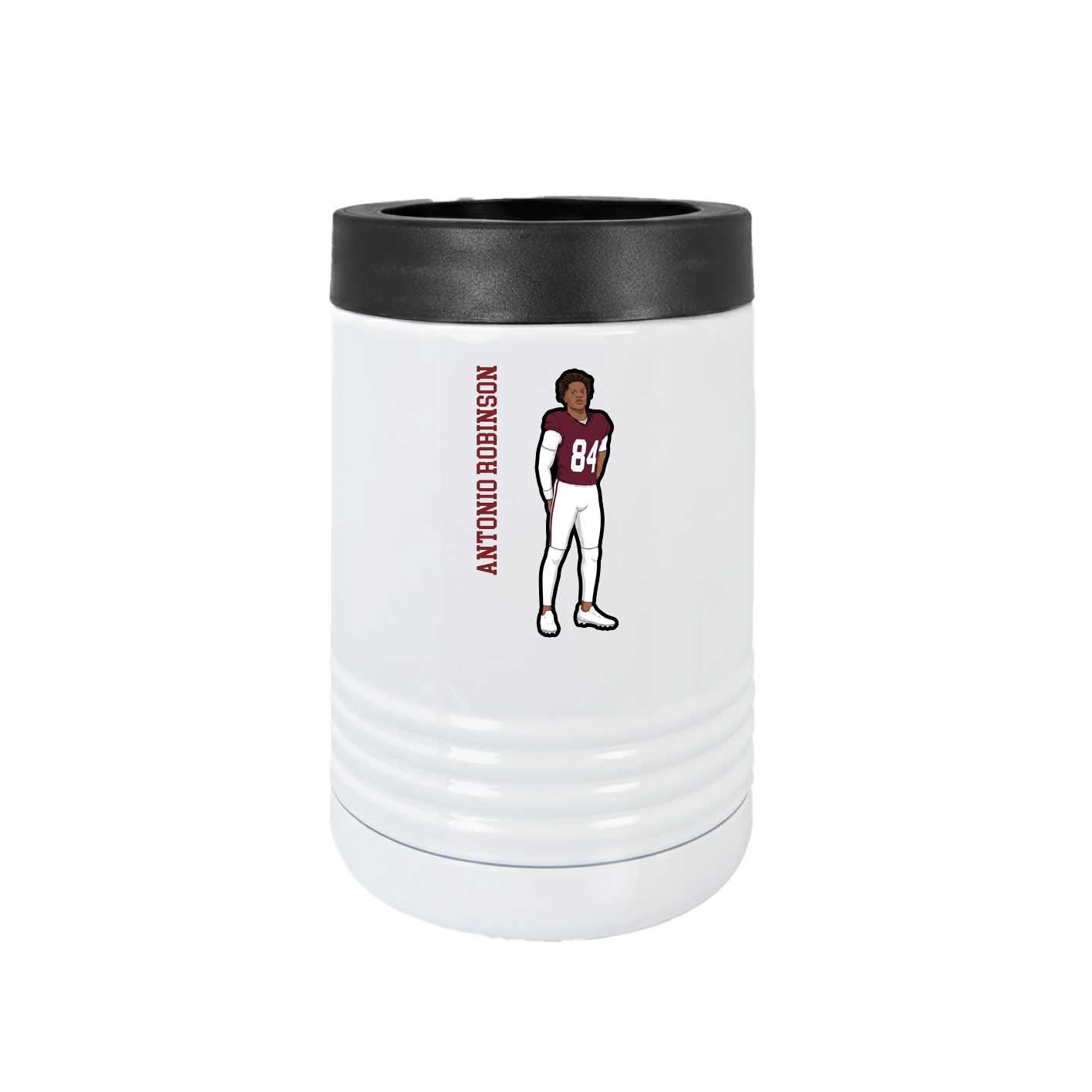 Beverage Holder — Name Vertical in White