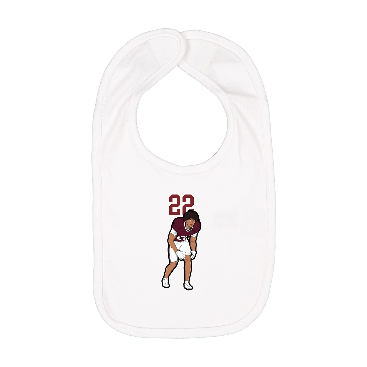 Infant Bib — Number Top in White