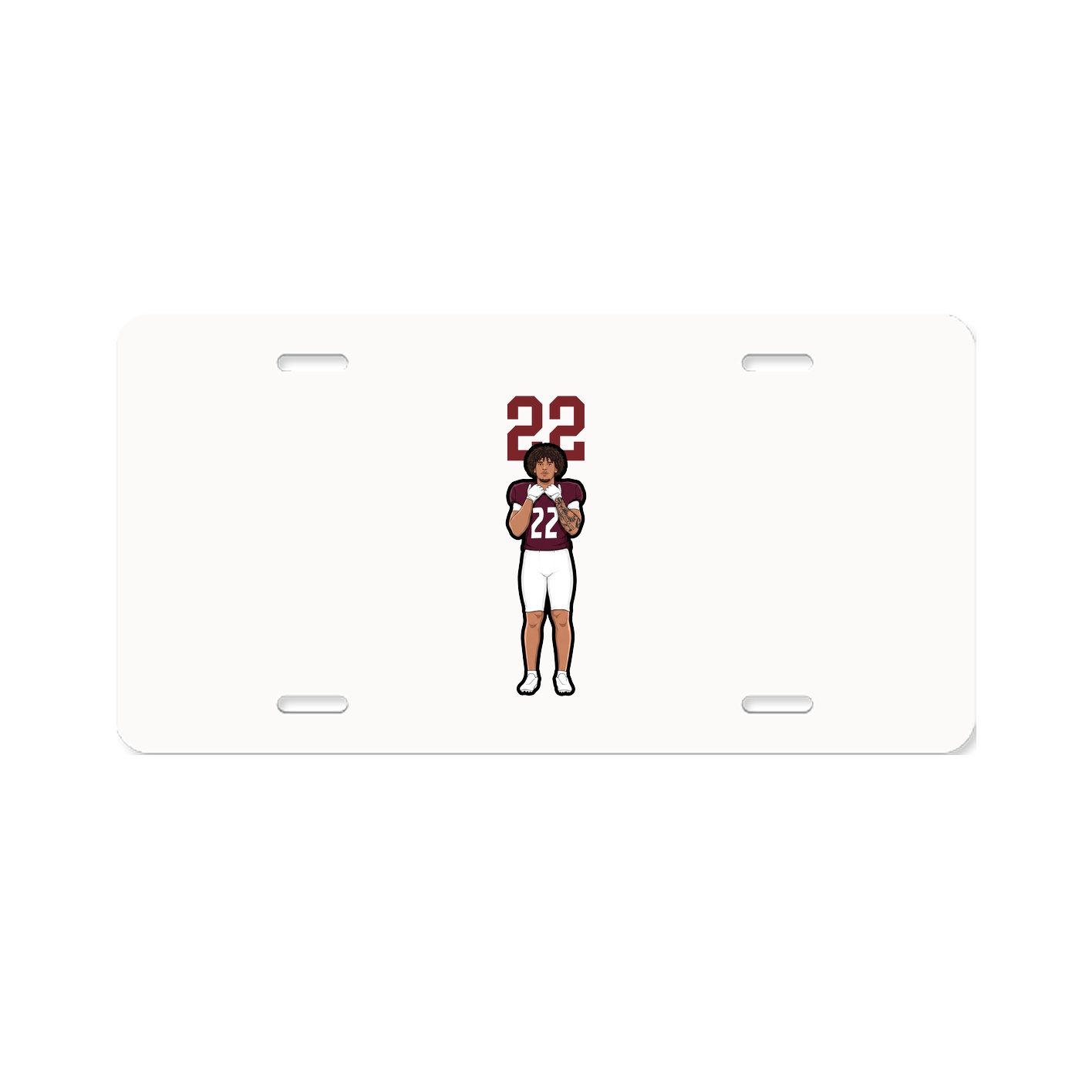 License Plate — Number Top in Classic
